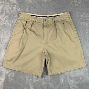Polo Ralph Lauren Tyler Shorts Mens 38 Khaki Pleated 100% Cotton Classic Chino